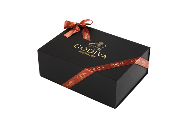 GODIVA BLACK HAMPER BOX MEDIUM