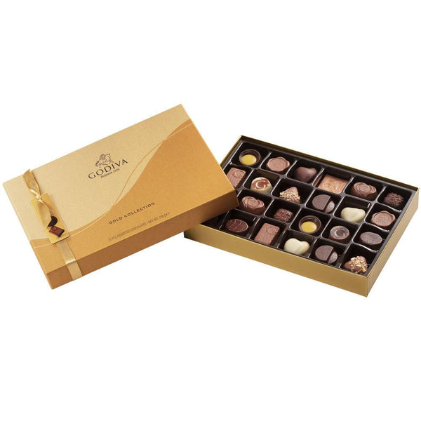 Assorted Chocolate Gold Gift Box, 25pc - GODIVA Chocolates UK