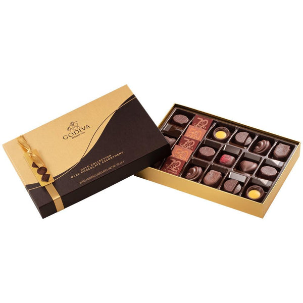 Dark Chocolate Gold Box, 20pc - GODIVA Chocolates UK