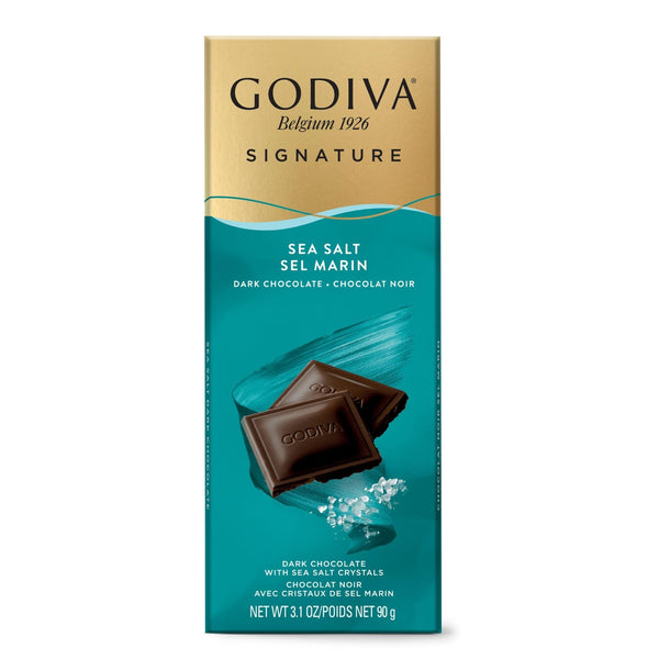 Dark Chocolate & Sea Salt Tablet, 90g - GODIVA Chocolates UK