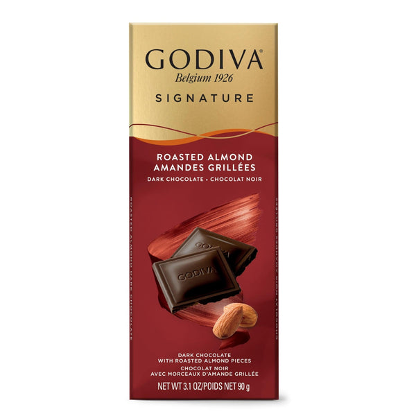 Dark Roasted Almond Signature Tablet, 90g - GODIVA Chocolates UK