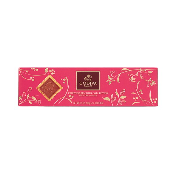 Lady Godiva Lait Prestige Milk Chocolate Biscuits, 12pc - GODIVA Chocolates UK