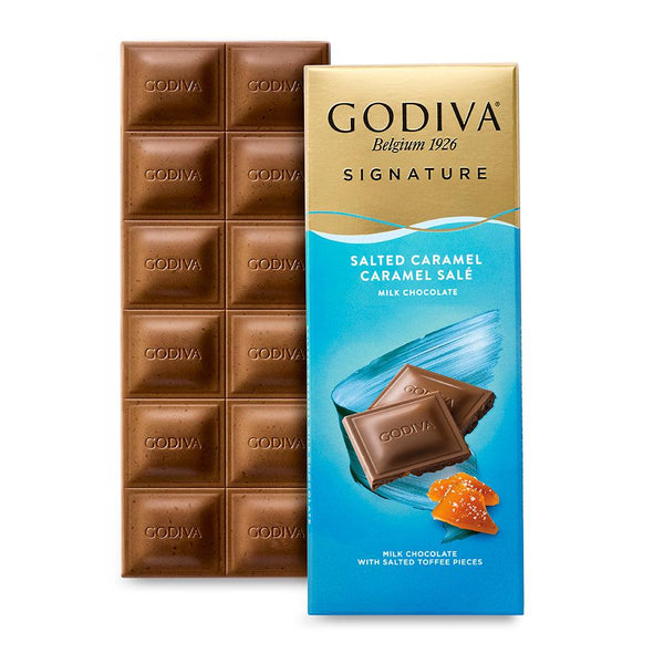 Milk Chocolate and Salted Caramel Tablet, 90g - GODIVA Chocolates UK