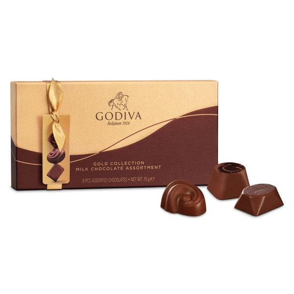 Milk Chocolate Assorted Box, 8pc - GODIVA Chocolates UK